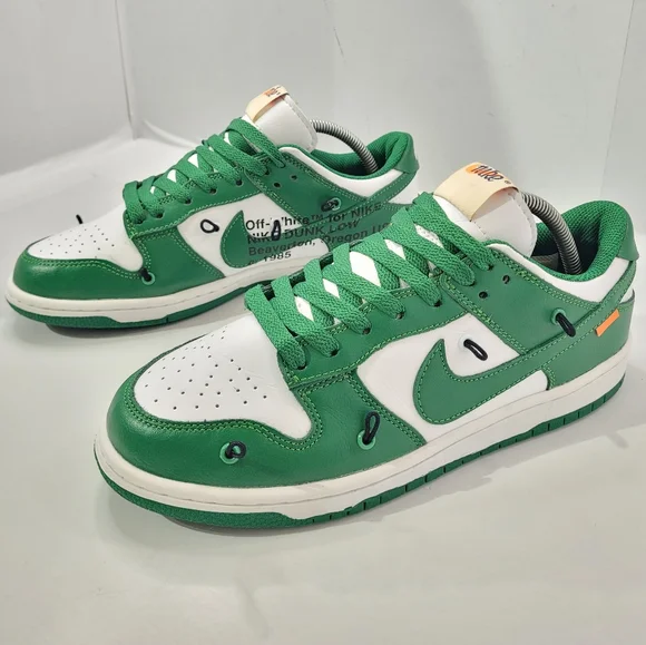 NIKE OFF WHITE X DUNK LOW MEN'S SHOE 8.5 PINE GREEN CT0856-100